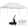Image de COSTWAY Tonnelle de Jardin Pliante 3x6M-Protection Solaire UPF50+Etanche-Sac de Transport-3 Hauteur Réglable--15-20