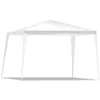 Image de COSTWAY Tonnelle de Jardin Extérieure 3x3m-8 à 10 Personnes-Cordes à Vent-Auvent en PE Imperméable-Structure en Métal Antirouille