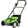 Image de GOPLUS Scarificateur Électrique 2 en 1-45L Sac de Collecte-Aérateur de Pelouse-Hauteur Réglable à 5 Niveaux-Poignée Pliable Vert
