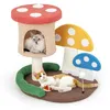 Image de COSTWAY Arbre à Chat 59 CM en Forme de Champignon - boule à ressort Condo Poteau Griffoir - Centre dActivités pour Chat