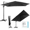 Image de COSTWAY Parasol Déporté Pliable Ø3M avec Base Croisée-Rotation à 360° 3 Réglages dInclinaison-Event pour Jardin et Terrasse Noir