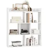 Image de COSTWAY Bibliothèque à 7 Étagères Ouvertes Dispositifs Anti-basculement Étagère de Rangement pour Chambre Bureau Salon Blanc
