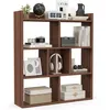 Image de GOPLUS Bibliothèque Ouverte 80x20x90CM - GOPLUS - Etagère Cube 3 Niveaux 7 Casiers Marron