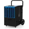 Image de GOPLUS 66L/Jour Déshumidificateur Industriel pour 418 M²-Minuterie 24HMobile avec Pompe/Tuyau de DrainageBleu