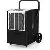 Image de GOPLUS Déshumidificateur dAir Mobile Professionnel 66 L pour 418 M²-Minuterie 24 H-Pompe/Tuyau pour Sous-Sol/Entrepôt Blanc