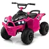 Image de COSTWAY Quad Electrique pour Enfants 12V7Ah LED Musique Klaxon Roues Larges pour Enfants 3 à 8 ans 96 x 58 x 70 cm Rose