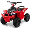 Image de COSTWAY Quad Electrique pour Enfants 12V7Ah LED Musique Klaxon Roues Larges pour Enfants 3 à 8 ans 96 x 58 x 70 cm Rouge