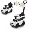 Image de COSTWAY Mercedes Benz 3 en 1 Porteur Enfants avec Poignée Parentale Auvent Réglable Garde-corps Klaxon pour 1-3 Ans Blanc