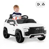 Image de COSTWAY Chevrolet Voiture Électrique 12V/7 Ah pour Enfants Télécommande 2.4G 2 Moteur LED Klaxon MP3 3-6 Ans 25 kg Blanc