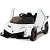 Image de Voiture Électrique pour Enfants COSTWAY Licence Lamborghini Télécommande 3 Vitesses Lumières LED&Klaxon&Musique