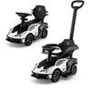 Image de Voiture à Pousser 3 en 1 pour Enfants 12-36 Mois COSTWAY Licence Lamborghini Poignée&Volant&Garde-corps&Klaxon 86x40x905CM Blanc