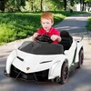 Image de GOPLUS Voiture Electrique Enfant 3-8 Ans 12V1 Place Charge 30KG LamborghiniTélécommande 24 GPorts AUX et USBMultimédiaBlanc