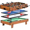 Image de GOPLUS Table Multi-jeux Table de Jeu Combinée 4en1 avec Accessoires Plateaux Empilables de Billard Air Hockey pour Salle de