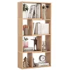 Image de GOPLUS Bibliothèque Géométrique 60x20x120CM-Étagère Ouverte avec 8 Cubes-Autoportante avec 2 Dispositifs Anti-Basculement Naturel