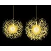 Image de COSTWAY 2 Lampes de Noël à Suspendre en Forme de Pissenlit 54 cm et 44 cm 1488 LED Blanc Chaud Boule Lumineuse pour Maison