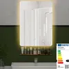 Image de COSTWAY Miroir LED Salle de Bain 70 x 50 cm 3000-6000k Luminosité Réglable Tactile Function Mémoire Support de Rangement