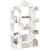 Image de GOPLUS Bibliothèque Forme d’Arbre 86x245x141CM avec 13 Etagères Ouvertes-Etagère Cubique Décorative Charge 10+20KG Blanc