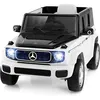 Image de Mercedes-Benz Voiture Électrique Enfant - COSTWAY 4 Roues Motrices Télécommande Lumières LED Musique et Klaxon 3-8 Ans Blanc