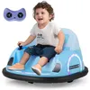 Image de COSTWAY 12V Auto Tamponneuse Electrique pour Enfants Connexion Sans Fi LED Musique Rotation à 360° 18+ Mois Bleu