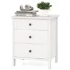 Image de COSTWAY Table de Chevet avec 3 Tiroirs Table de nuit Moderne pour Chambre à Coucher Salon Bureau 56 x 45 x 66 cm Blanc
