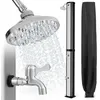 Image de Douche Extérieure - RELAX4LIFE - 60L - Pommeau de Douche - Température MAX 60  - 61 Trous dEvacuation de lEau - Blanc