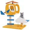 Image de Arbre à Chat Multi-Niveaux 76 CM COSTWAY Thème de lAviation Perchoir en Forme dHélicoptère Poteaux à Gratter Plateforme