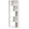 Image de GOPLUS Bibliothèque à 5 Niveaux 60x25x160CM avec 5 Cubes Fermés et 5 Ouverts de Différentes Tailles-2 Dispositifs Anti-basculement
