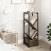 Image de GOPLUS Bibliothèque à 4 Niveaux en Forme dArbre avec Tiroir-305x305x915CM pour Livres/CD-Style Moderne-Gris