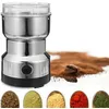 Image de Moulin à café et mixeur électrique broyeur pour grains de café graine de lin et autres épices - inox #26@