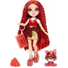 Image de Rainbow High Poupée Mannequin avec Kit de Slime et Animal de Compagnie - Ruby (Rouge) - Poupée Pailletée 28 cm avec Kit de Slime