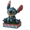 Image de Figurine Stitch Ohana means Family - Disney Tradition by Jim Shore - Effet bois peint à la main - Hauteur 10 cm