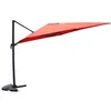 Image de PALATINO - Parasol carré 3x3 déporté rotatif terracotta en aluminium
