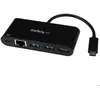 Image de Adaptateur USB-C vers Gigabit Ethernet - STARTECH - Hub USB 3.0 - 3 ports USB-A - Power Delivery 2.0 - Noir