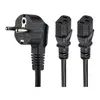 Image de StarTech.com Cordon d'alimentation PC en Y avec prise Schuko vers C13 - 2 m