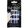 Image de Title: Ardell Nail Addict Bleu Mat - Kit de 28 Ongles Artificiels avec Colle et Accessoires - Finition Pailletée