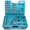 Image de Jeu doutils en valise - Makita - E-10883 - 221 pièces - Acier au chrome-vanadium - Couleur bleue