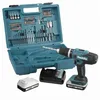 Image de Perceuse visseuse à percussion 18V 42 Nm - MAKITA - 2 batteries 18v 2ah BL1820G + chargeur + 74 pièces - HP488DAEX1