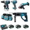 Image de Pack 4 machines - MAKITA - DDF458 DTD152 DHR202 DGA452 - 18V 4Ah - Sac à roulette inclus