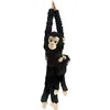 Image de Peluche - WILD REPUBLIC - Singe à scratch maman chimpanzé avec bébé - 51 cms - Intérieur