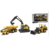 Image de Miniatures montées - Volvo coffret Chargeur dumper et pelleteuse (longueur article environ 14 cm) Newray