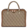 Image de GUESS Sac à main brun clair marron pour femme - Orlina Logo Society Satchel Latte Logo / Brown 290849