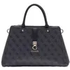 Image de GUESS Sac à main gris foncé noir pour femme - Zamira Luxury Satchel Coal Logo 300551