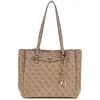 Image de GUESS Sac à main brun clair marron pour femme - Katya Multi Comp Tote Latte Logo 311522