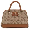 Image de GUESS Sac à main brun clair marron pour femme - Neda Dome Satchel Bag Latte Logo 313097