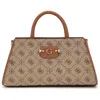 Image de GUESS Sac à main beige brun clair pour femme - Neda Girlfriend Satchel Latte Logo 315265
