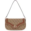 Image de GUESS Sac à épaule beige taupe pour femme - Dea Flap Shoulder Bag Latte Logo 325163