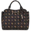 Image de GUESS Sac à main brun foncé marron pour femme - Silia Girlfriend Satchel Espresso Logo 324163