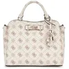 Image de GUESS Sac à main crème taupe pour femme - Silia Girlfriend Satchel Vanilla Logo 324139