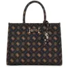 Image de GUESS Sac à main brun foncé marron pour femme - Silia 2 Compartment Tote Bag Espresso Logo 324100