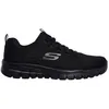Image de Baskets - SKECHERS - Graceful Get Connected - Femme - Noir - Talon Plat - Textile - Lacets